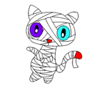 Dibujo Gato garabato momia pintado por gatmomia