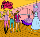 Dibujo Barbie mirando vestidos pintado por marina12345678
