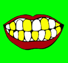 Dibujo Boca y dientes pintado por joceph