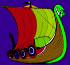 Dibujo Barco vikingo pintado por axelchavo