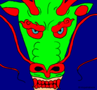 Dibujo Cabeza de dragón pintado por llllllllllllllp