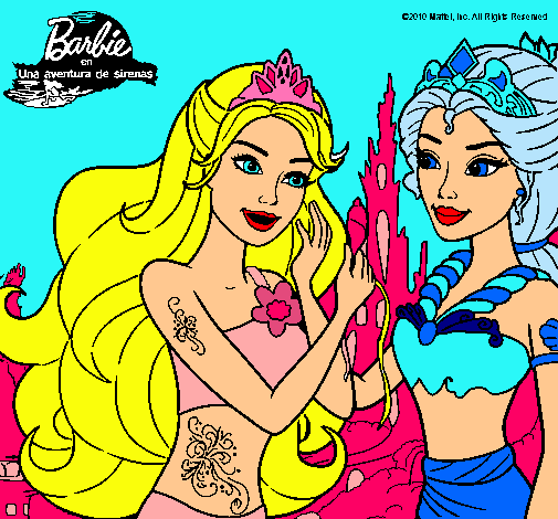 Barbie se despiede de la reina sirena