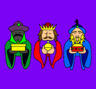 Dibujo Los Reyes Magos 4 pintado por kico