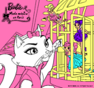 Dibujo La gata de Barbie descubre a las hadas pintado por leshly