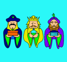 Dibujo Los Reyes Magos 4 pintado por puki