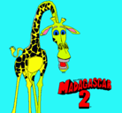 Dibujo Madagascar 2 Melman pintado por PASCUAL