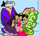 Dibujo Barbie y sus amigas en hadas pintado por karina16