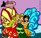 Dibujo Barbie y sus amigas en hadas pintado por yoly