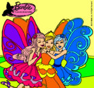 Dibujo Barbie y sus amigas en hadas pintado por Aroa_19