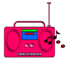 Dibujo Radio cassette 2 pintado por apam