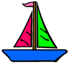 Dibujo Barco velero pintado por silvana