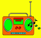 Dibujo Radio cassette 2 pintado por Menchu