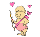 Dibujo Cupido gracioso pintado por misael