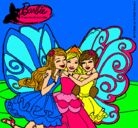 Dibujo Barbie y sus amigas en hadas pintado por AELL
