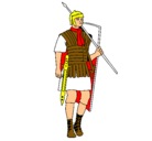 Dibujo Soldado romano pintado por elric