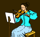 Dibujo Dama violinista pintado por mariajosse
