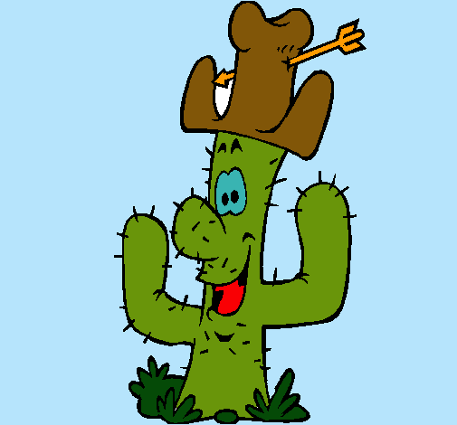 Cactus con sombrero