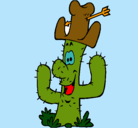 Dibujo Cactus con sombrero pintado por DANIKO