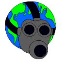 Dibujo Tierra con máscara de gas pintado por Diego8