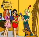 Dibujo Barbie de compras con sus amigas pintado por barbye