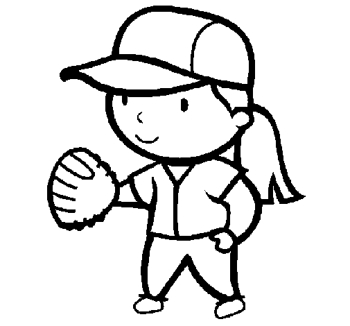 Dibujo Jugadora de béisbol pintado por l_porter