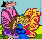 Dibujo Barbie y sus amigas en hadas pintado por maneli