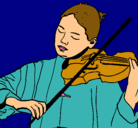 Dibujo Violinista pintado por kote