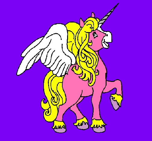 Unicornio con alas