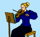 Dibujo Dama violinista pintado por fabien