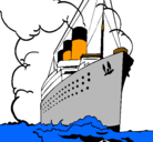 Dibujo Barco de vapor pintado por titanic