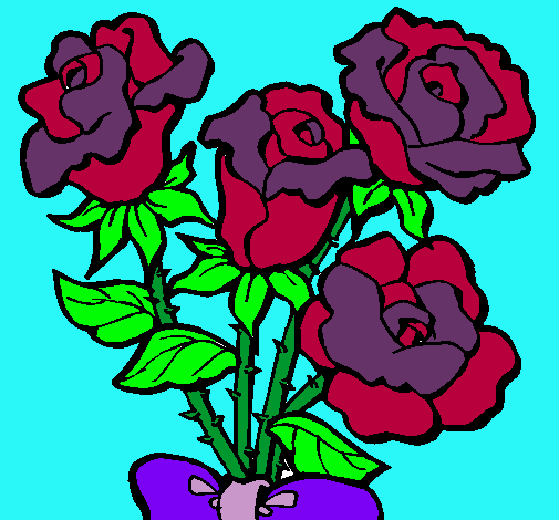 Dibujo Ramo de rosas pintado por juanito2345