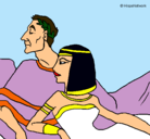 Dibujo César y Cleopatra pintado por adriana609