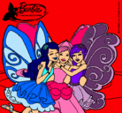Dibujo Barbie y sus amigas en hadas pintado por lizeth