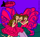 Dibujo Barbie y sus amigas en hadas pintado por princesita4