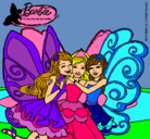 Dibujo Barbie y sus amigas en hadas pintado por nayely