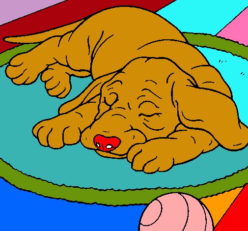 Dibujo Perro durmiendo pintado por Monse
