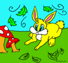 Dibujo Conejo pintado por peques