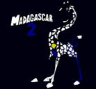 Dibujo Madagascar 2 Melman pintado por jirafa