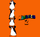Dibujo Madagascar 2 Pingüinos pintado por casillas