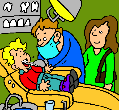 Niño en el dentista