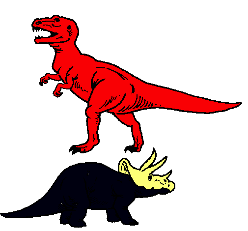 Triceratops y tiranosaurios rex