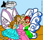 Dibujo Barbie y sus amigas en hadas pintado por ester