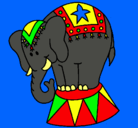 Dibujo Elefante actuando pintado por timi