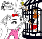 Dibujo La gata de Barbie descubre a las hadas pintado por Alexita