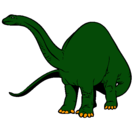 Dibujo Braquiosaurio II pintado por toto
