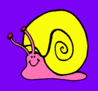 Dibujo Caracol  pintado por girls