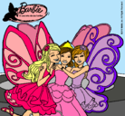 Dibujo Barbie y sus amigas en hadas pintado por barbiyx
