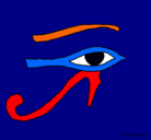 Dibujo Ojo Horus pintado por ANJEL