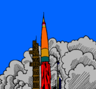 Dibujo Lanzamiento cohete pintado por UNAI