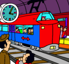 Dibujo Estación de ferrocarriles pintado por  train